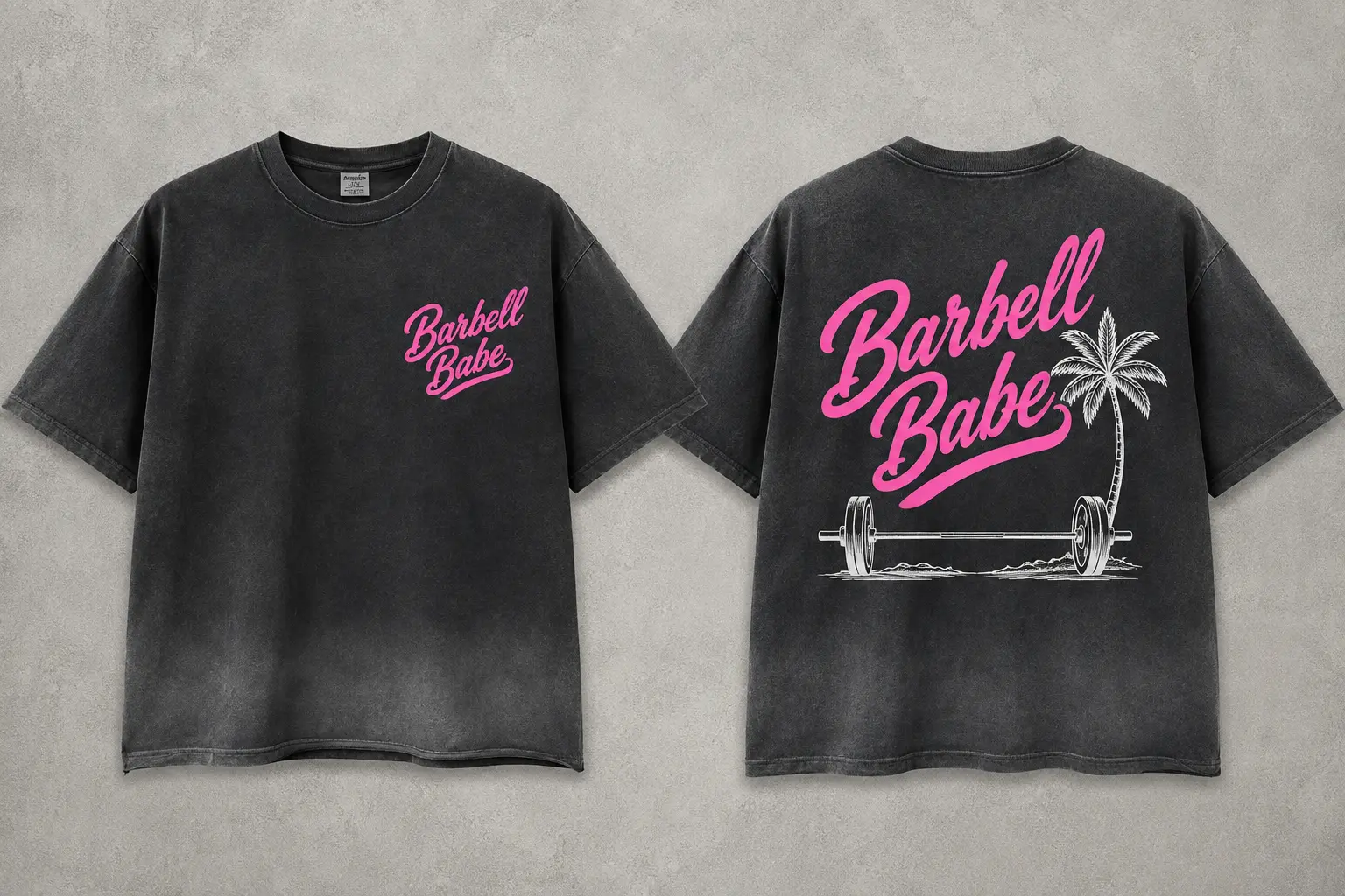 PWRGRLS — The Barbell Babe Oversized Tee (Pump Cover)