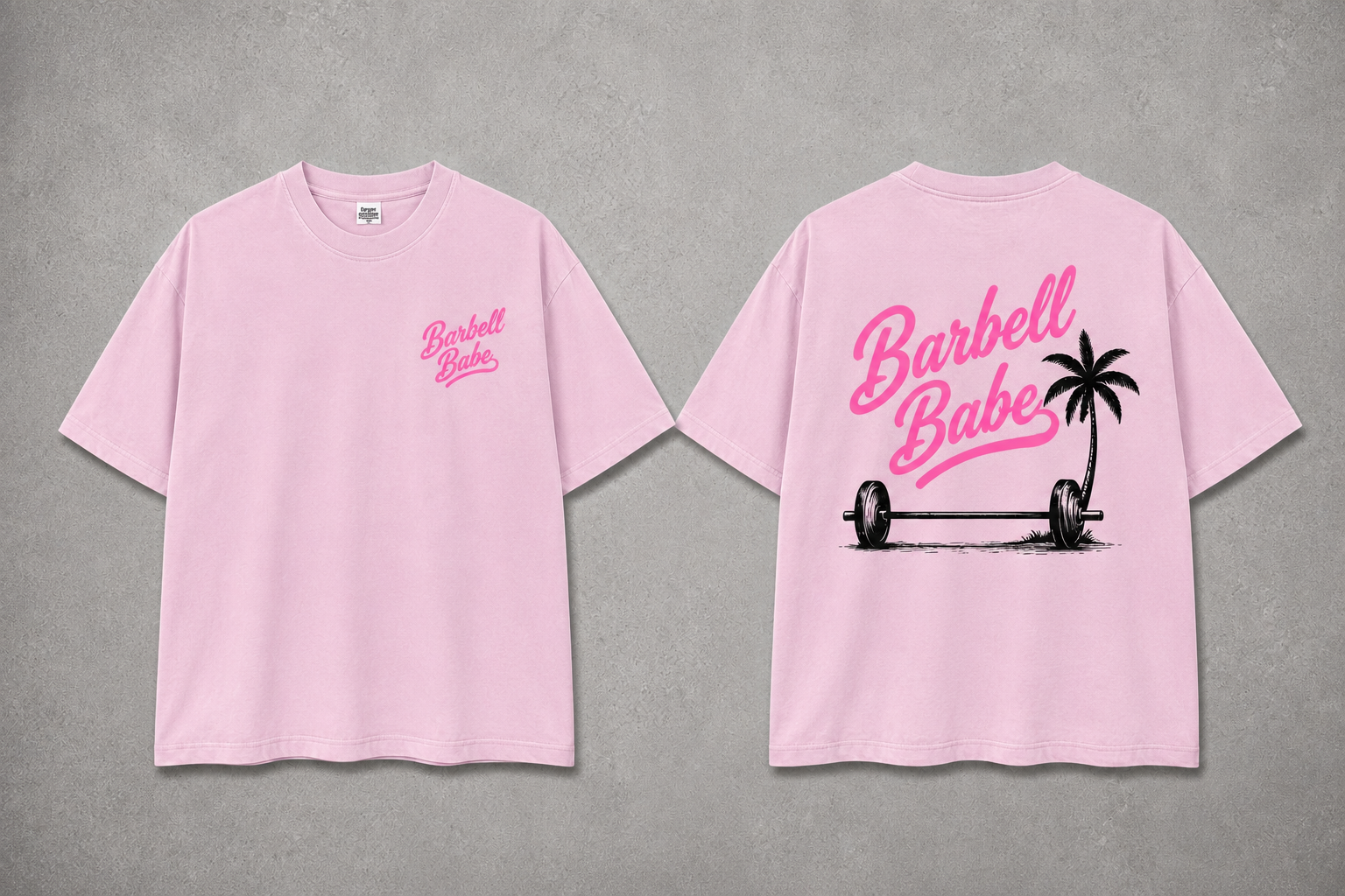 PWRGRLS — The Barbell Babe Oversized Tee (Pump Cover)