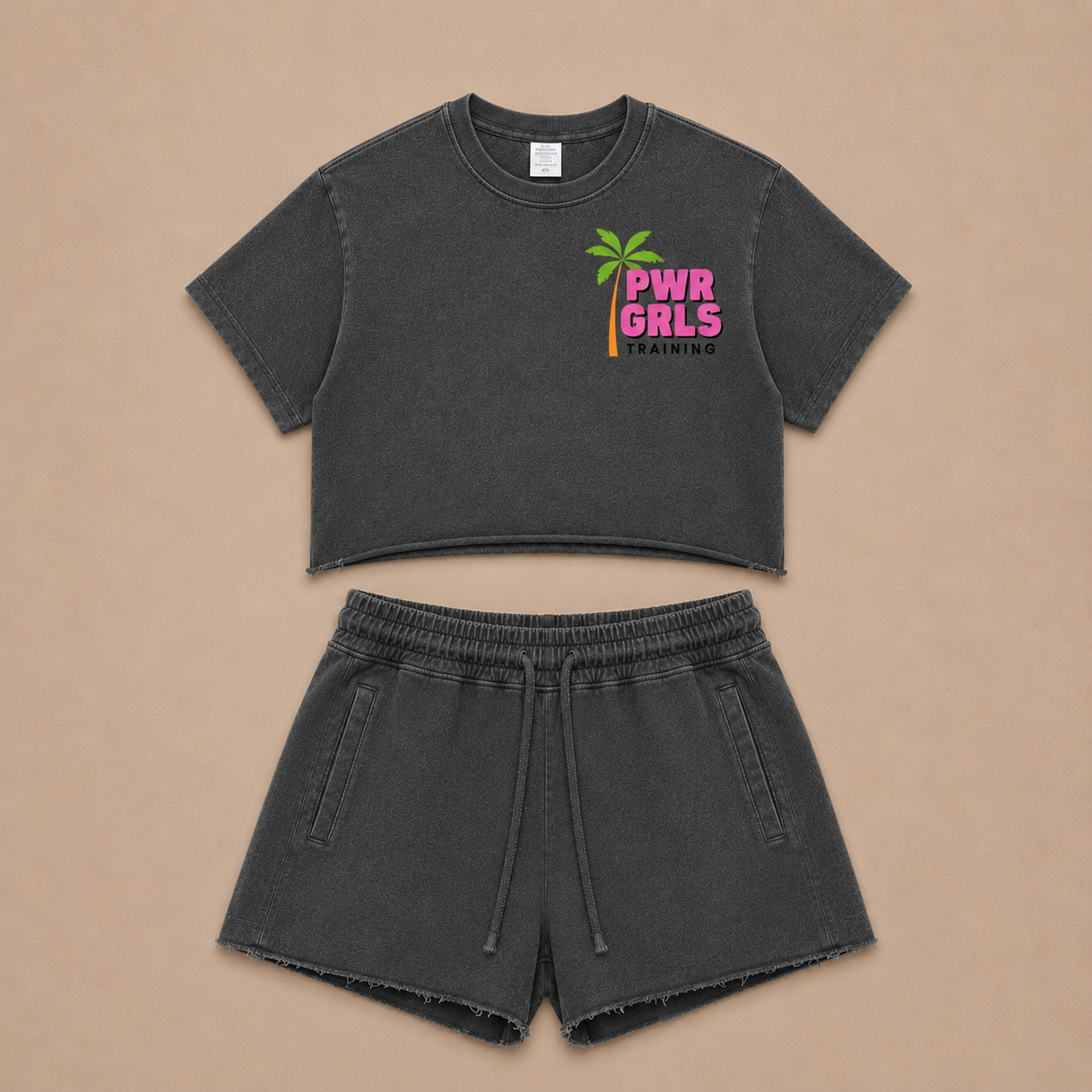 PWRGRLS Essentials — The Logo Lounge Set (Grey)