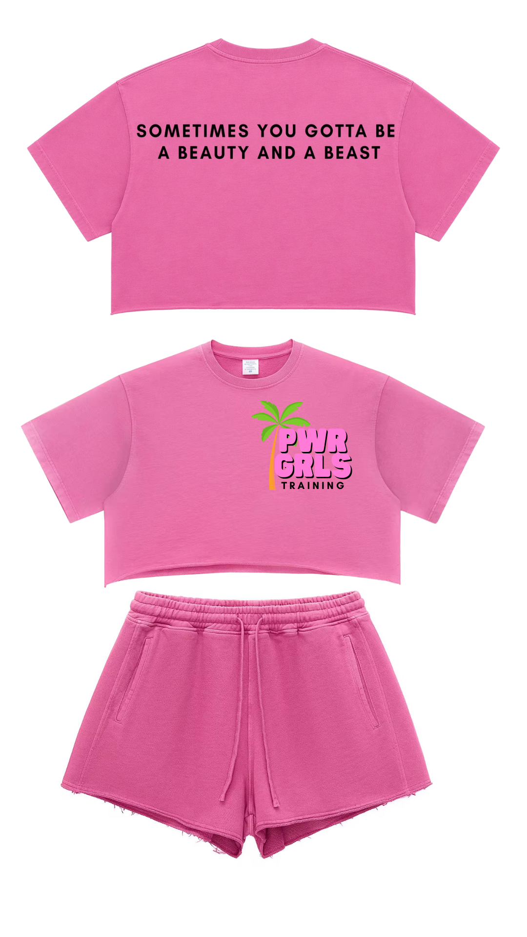 PWRGRLS Essentials — The Beauty & Beast Crop Top