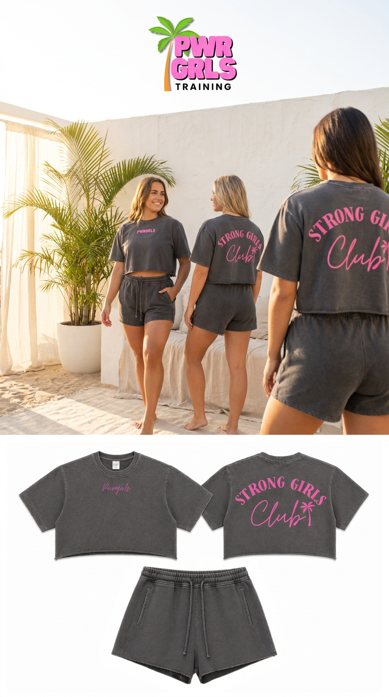 Strong Girls Club — The Cursive Lounge Set (Grey)