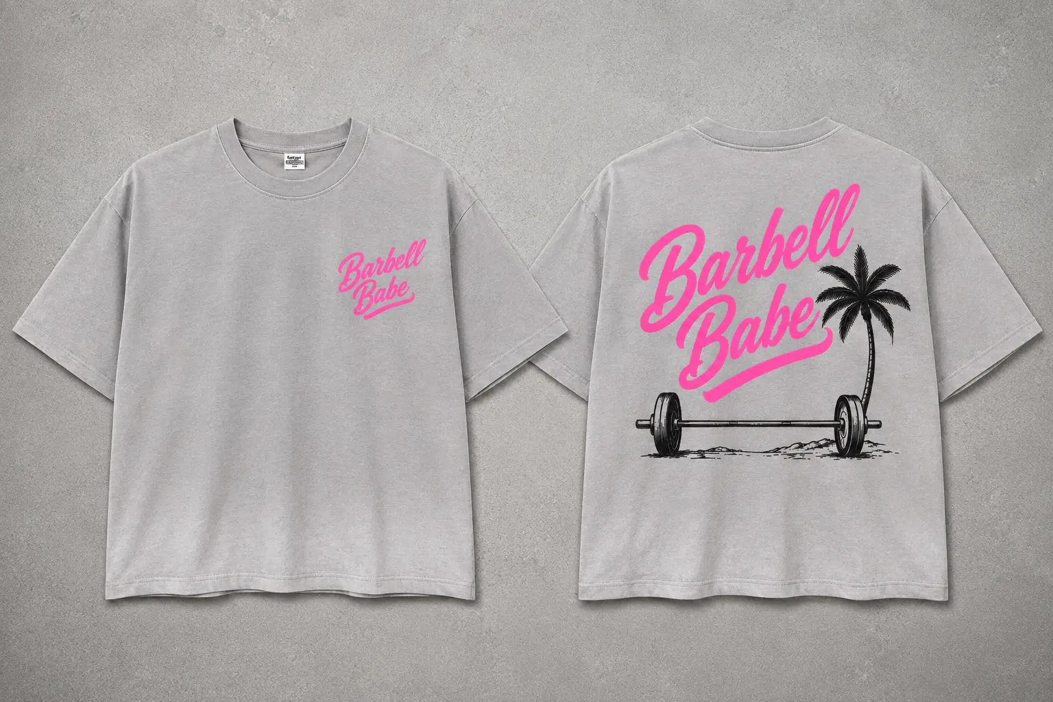 PWRGRLS — The Barbell Babe Oversized Tee (Pump Cover)